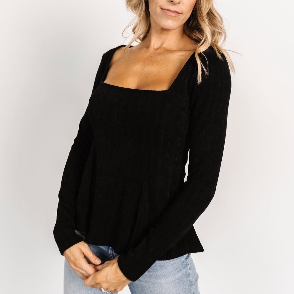 NWT Baltic Born Murphy Square Neck Top in Classic Black Size Small - Picture 13 of 13